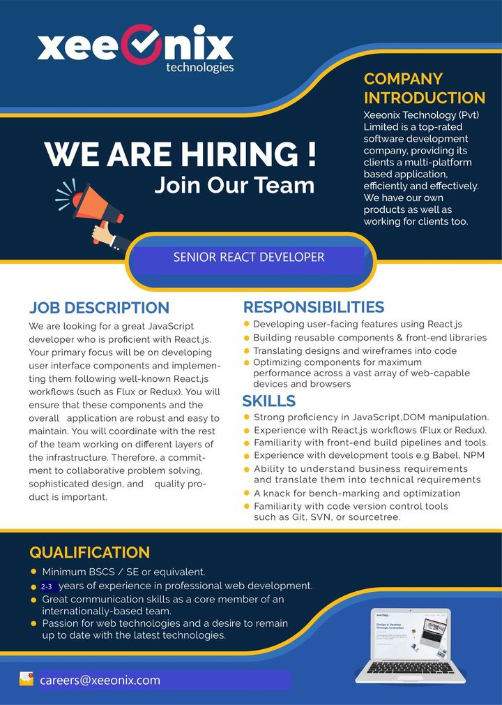Xeeonix is hiring!!!