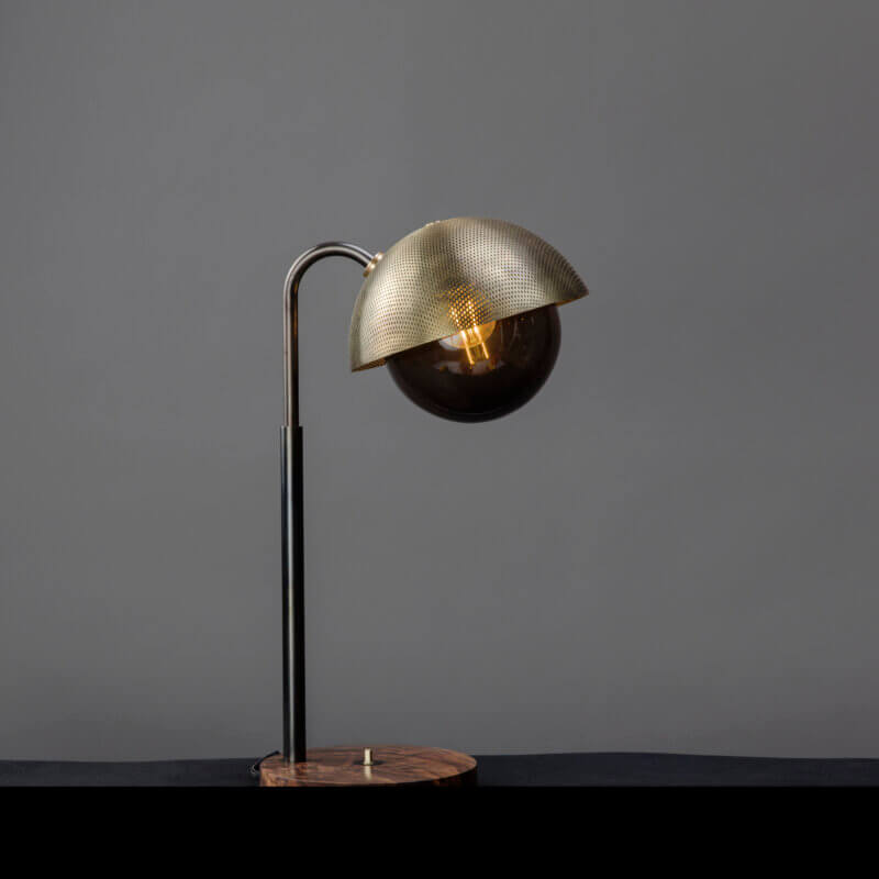 a close up of a lamp