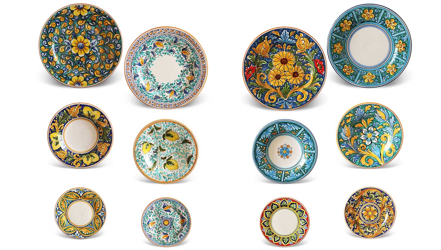 servizi-piatti-ceramica-decorata-siciliana-caltagirone