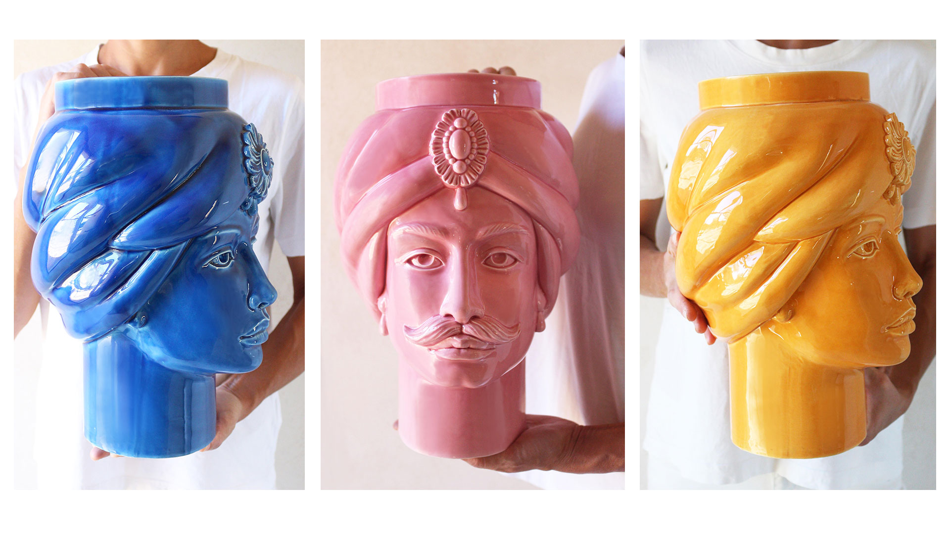 Teste di moro moderne colorate-collezione Carusi