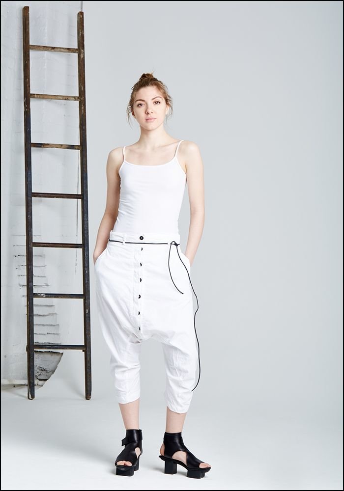 Leather Tie Drop Pants 2600108